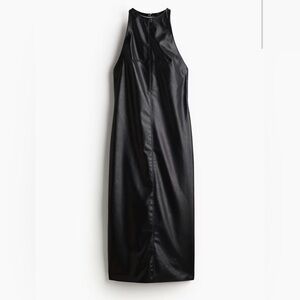 H&M Vegan Leather low-back Halter Dress